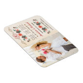 Winter Bloemen Kerstmis Bruiloft Save the Date Magneet (Rechterzijde)