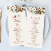Winter Bloemen Pine Tree Cone Wedding Menu