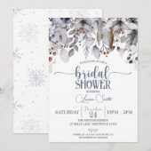 Winter Bloemen Vrijgezellenfeest Kaart (Voorkant / Achterkant)