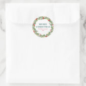 Winter bloemenkrans kerstvakantie sticker (Tas)