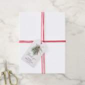 Winter Bloemstuk  Cadeaulabel (Met Touw)