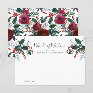 Winter Bloom Bloemen Bruids Woorden van Wijsheid K Kaart