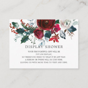Winter Bloom Bloemen Vrijgezellenfeest Display Dou Informatiekaartje