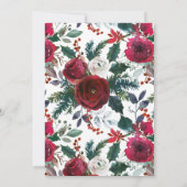 Winter Bloom Floral Baby shower Kaart (Achterkant)