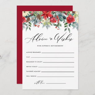 Winter Blooms Garland pensioen goede wensen Advieskaart