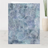 Winter Blue Christmas Cute Giraffe With Hat Kaart (Achterkant)