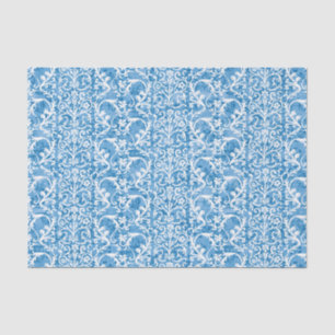 Winter Blue Damask Tissuepapier