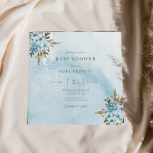 Winter Blue Floral Baby shower