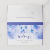 Winter Blue Garden Wedding Place Card (Buitenkant ongevouwen)