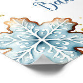 Winter Blue Gingerbread Affiche de bienvenue Board (Coin)