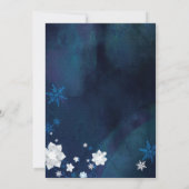 Winter Blue Glitters Baby Boy Shower Kaart (Achterkant)