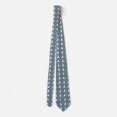 Winter Blue met White Pine Tree Pattern Stropdas (Achterkant)