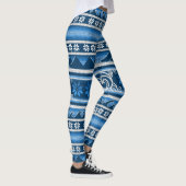 Winter Blue Nordic Design Leggings (Rechts)