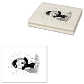 Winter Blue Old English Sheepdog Dog (grijs 1) Cut Rubberstempel (Gestempeld)