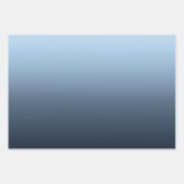 Winter Blue Ombre Inpakpapier Vel (Voorkant 3)