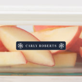 Winter Blue Snowflake Kinder naam Waterbestendige  Labels (Aangebracht)