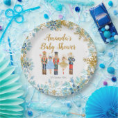 Winter Blue Snowflake Nutkraker Paper Party Bord (Feest)