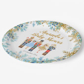 Winter Blue Snowflake Nutkraker Paper Party Bord (Gekanteld)