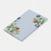 Winter Blue Thistle Eucalyptus Weddenschap Wonderl Post-it® Notes (Schuin)