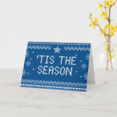 Winter Blue 'Tis the Season Folt Carte de voeux (Fleur jaune)