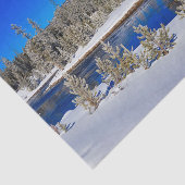 Winter Blue Water Snow Stream Foto Tissuepapier (Detail)