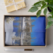 Winter Blue Water Snow Stream Foto Tissuepapier (Geschenk)