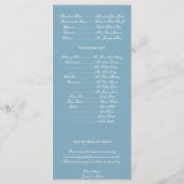 Winter Blue White Snowflakes Programme de mariage (Dos)