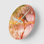 Winter Bluebird Abstract Ronde Klok (Hoek)