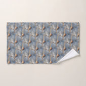 Winter Bluebird Animal Natuur Pattern     Bad Handdoek (Handdoek)