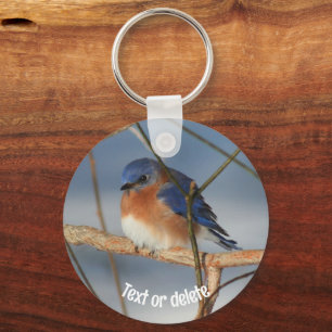 Winter Bluebird Animal Personalized Sleutelhanger