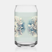 Winter Bluebird Berry Wreath Blikvorm Glas (Rechts)