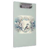 Winter Bluebird Berry Wreath Klembord (Rechts)