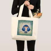 Winter Bluebird Grote Tote Bag (Voorkant (product))