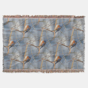 Winter Bluebird Natuur Art Pattern Deken
