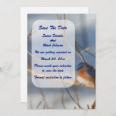 Winter Bluebird Wedding  Save The Date (Voorkant / Achterkant)