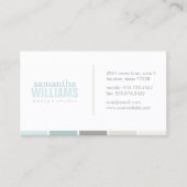 Winter Blues kleurenblokken Visitekaartje (Voorkant)