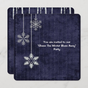 Winter Blues Party Kaart