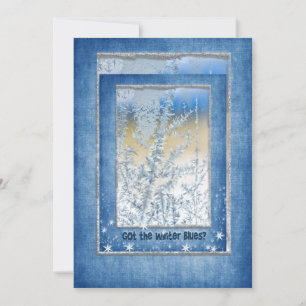 Winter Blues Party Kaart