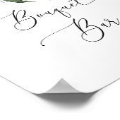 Winter Boeket Bar bruiloft Poster (Hoek)
