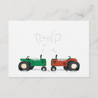 Winter Boerderij Wedding RSVP-kaart RSVP Kaartje