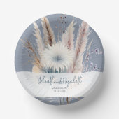 Winter Boho Floral Wedding | Blauw Papieren Kommen (Voorkant)