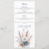 Winter Boho Floral Wedding | Wit Menu (Voorkant)