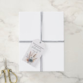 Winter Boho Floral | Witte huwelijkscadeau Labels Cadeaulabel (Met Touw)