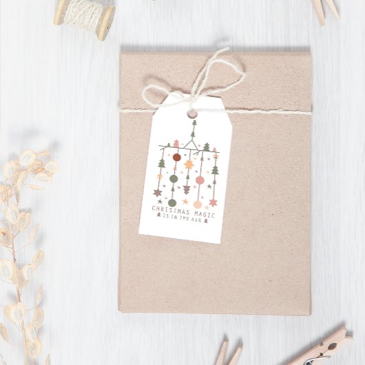 Winter Boho Kerstmis Magic Kerstmis Cadeaulabel