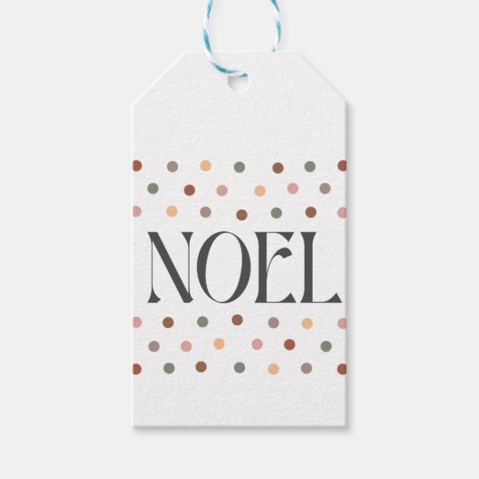 Winter Boho Noel Stippen Kerst Cadeaulabel (Voorkant)