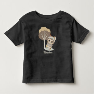 Winter Boho Penguin met naam Toddler T-shirt