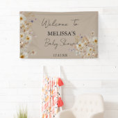 Winter Boho rustieke Wildbloemen welkomstbanner Spandoek (Insitu)