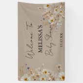 Winter Boho rustieke Wildbloemen welkomstbanner Spandoek (Verticaal)