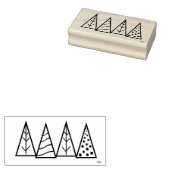 Winter Bomen Hout Art Stamp Rubberstempel (Gestempeld)