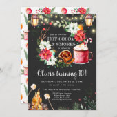 Winter Bonfire Birthday Invitation (Voorkant / Achterkant)